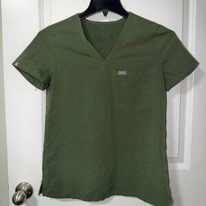Figs scrub top XS Moss